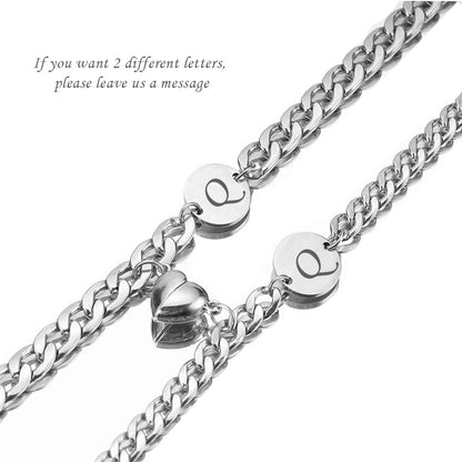 Stainless Steel Couple Bracelet Set