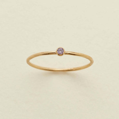 December Birthstone Plain Circle Ring December