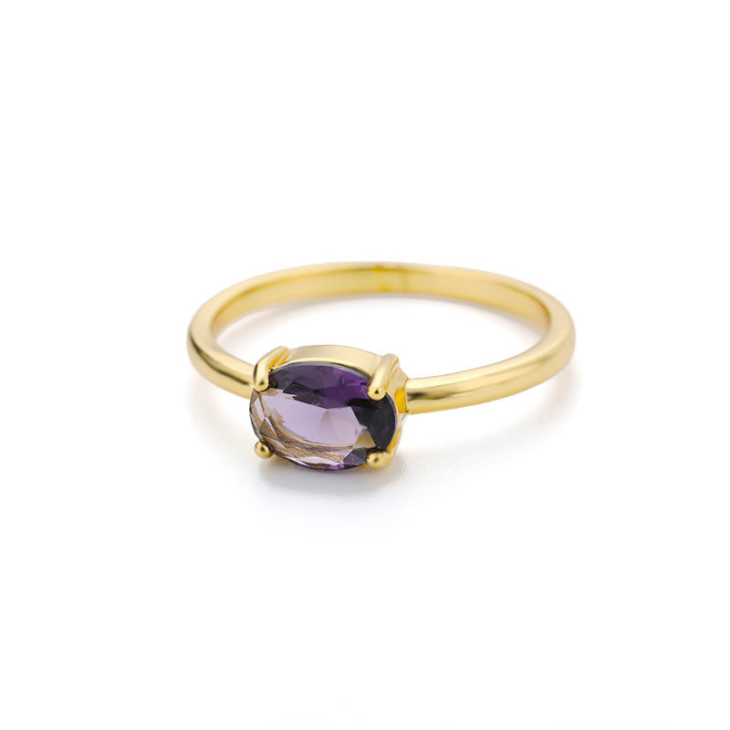 December Birthday Stone Color Zircon Ring