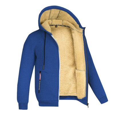 Hooded Fleece Plus Thick Lamb Fleece Cardigan Sweater