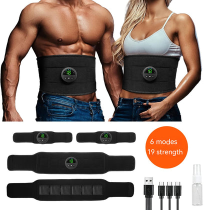 Fitness Belt Waist Massager EMS Fitness Equipment Smart Shaping Silicone Waistband