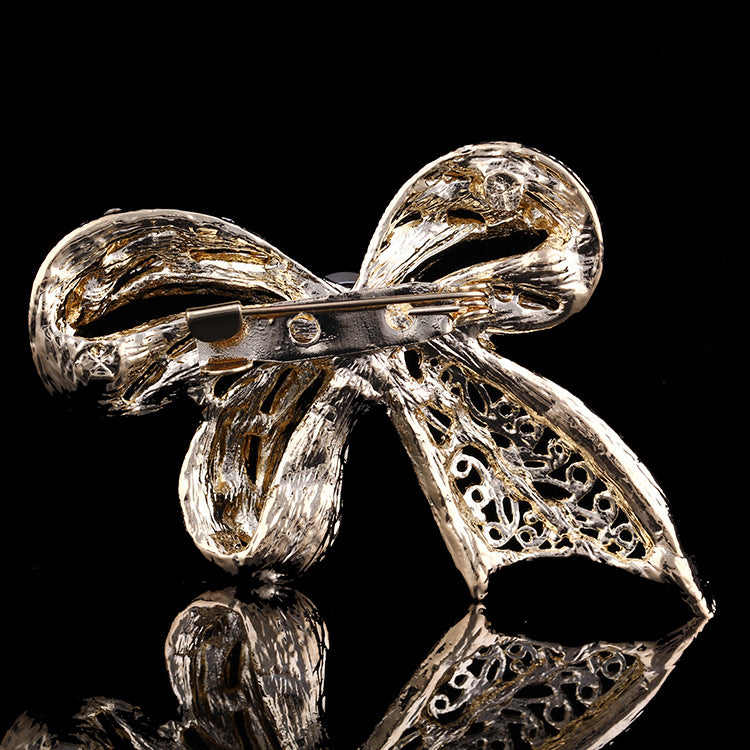 Luxury Diamond Bow Brooch