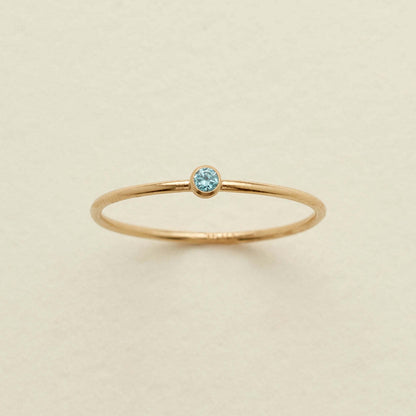 December Birthstone Plain Circle Ring December