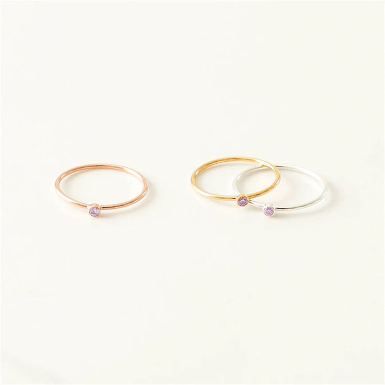 Stainless Steel Ring Golden December