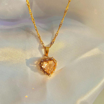 Love Sparkle Heart Necklace