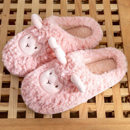 Household Anti-skid Plush Warm Cartoon Slippers