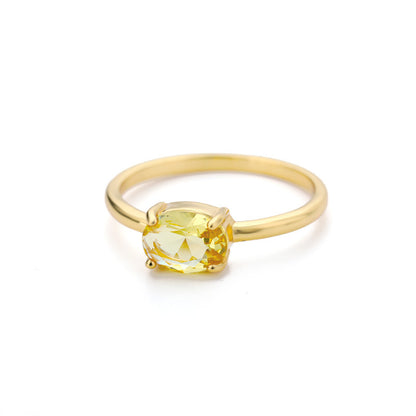 December Birthday Stone Color Zircon Ring