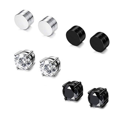 Men's Fashion Without Pierced Magnet Zircon Earrings