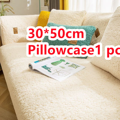 Thick Plush Non-slip Nordic Simple Lamb Velvet Sofa Cushion