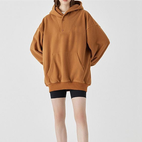 Polar Fleece Trendy Loose All-match Pullover Tops