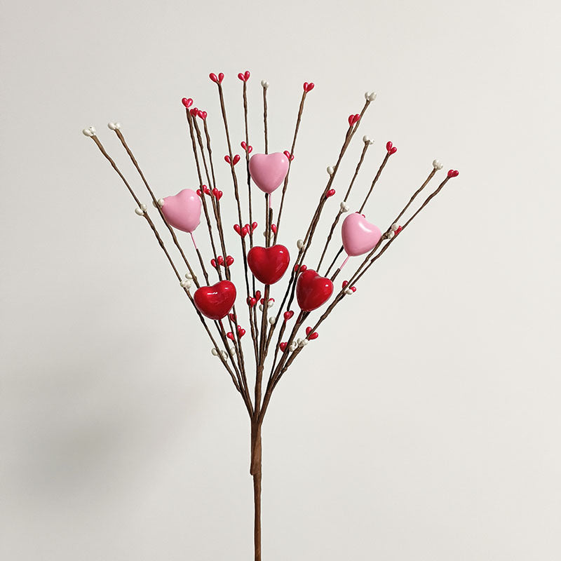 Small Twig Cutting Beads Heart-shaped Furnishings Living Room Decoration