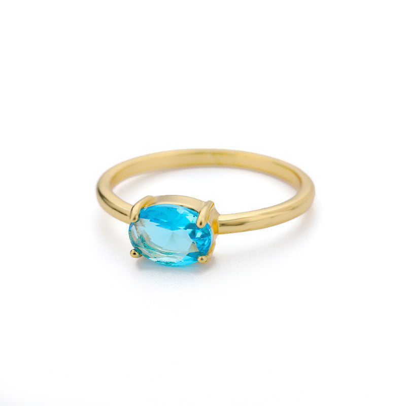 December Birthday Stone Color Zircon Ring