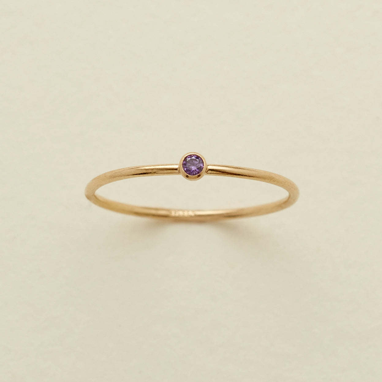 December Birthstone Plain Circle Ring December