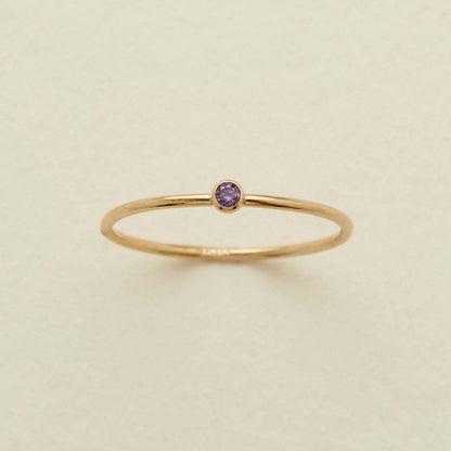 December Birthstone Plain Circle Ring December