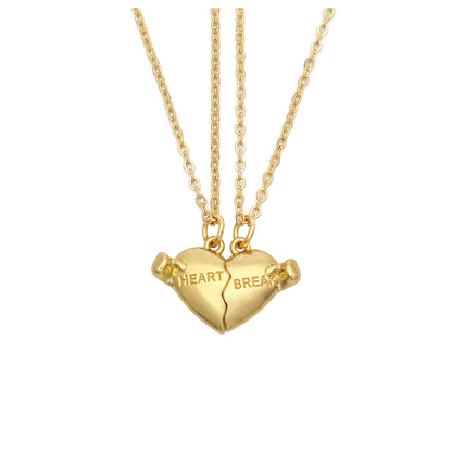 Holding Heart Magnet Pendant Couple Necklace For Love