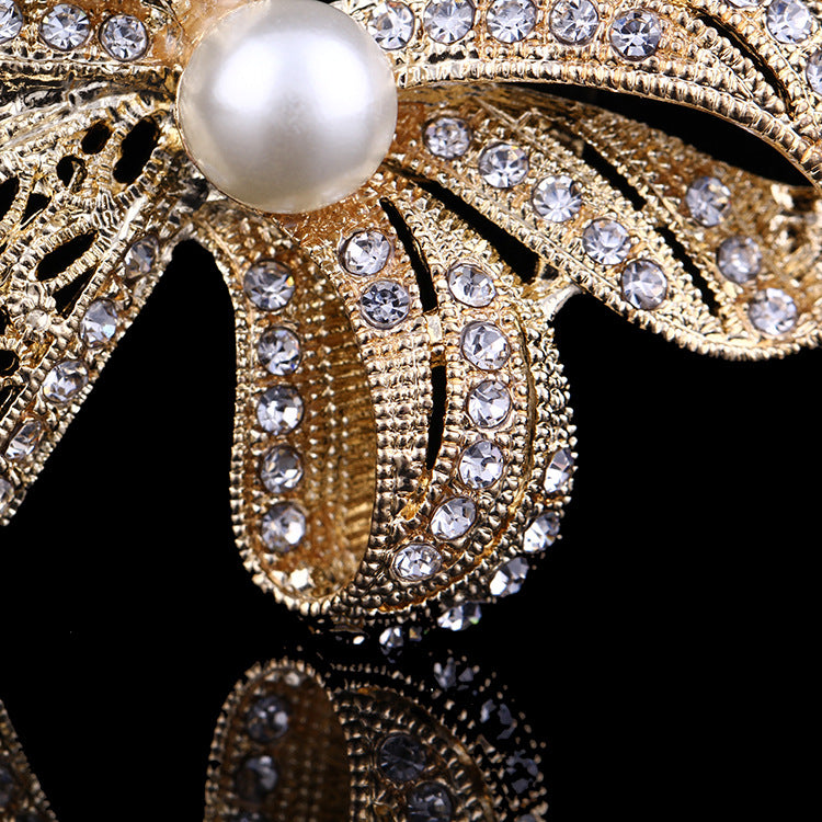 Luxury Diamond Bow Brooch